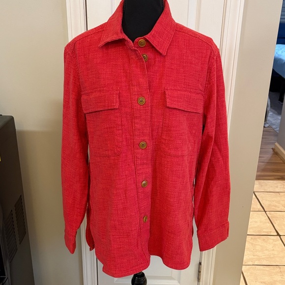 Banana Republic Jackets & Blazers - Banana Republic Poppy Seed Red Utility Jacket